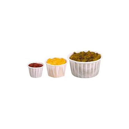 Solo Dart® SCC125U, Heavy Duty Pleated Souffle Cups, White, 5,000/Case SCC 125U